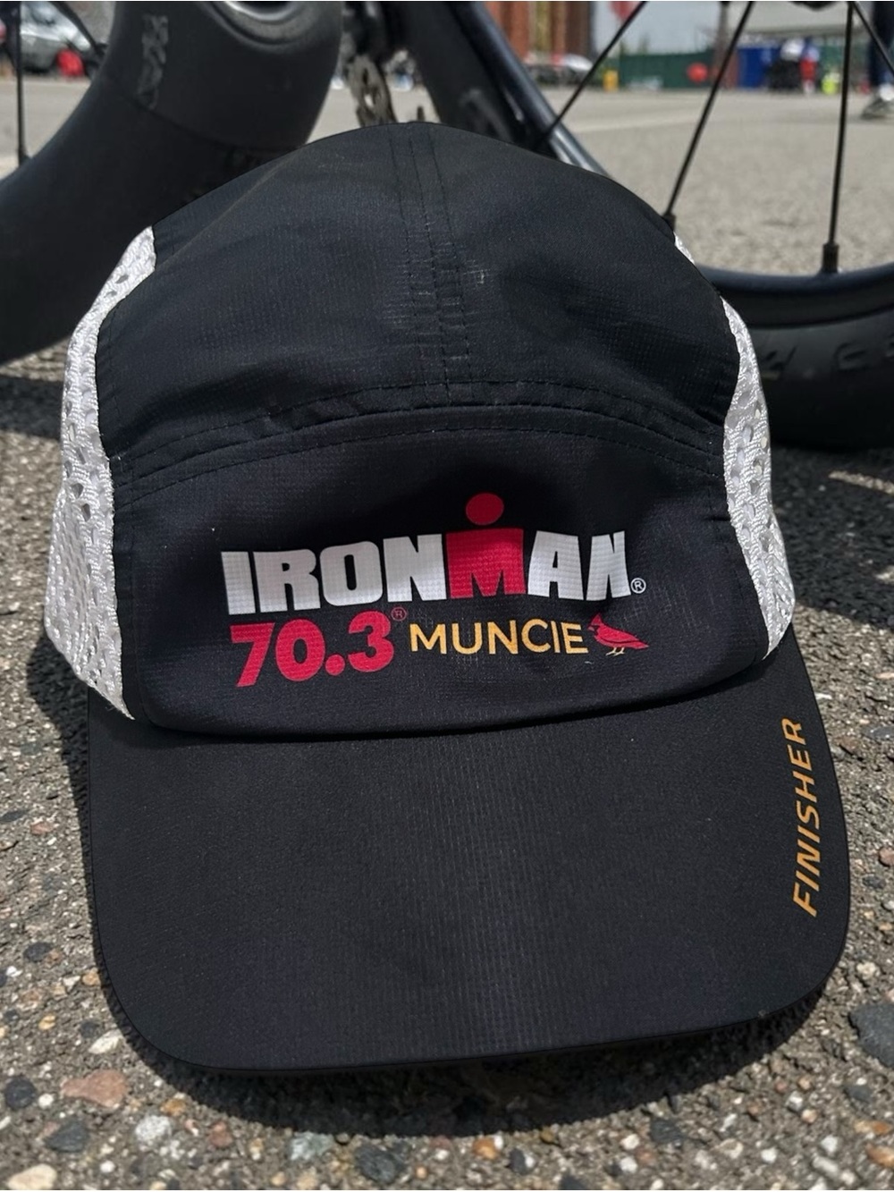 IRONMAN Muncie Triathlon Cycling Finisher Cap Hat NWT